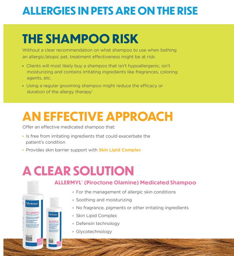 Virbac allermyl dog shampoo top